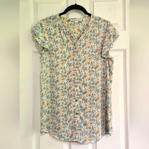 Patterned Colorblend Women's Top Blouse | Size S